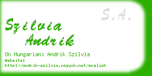 szilvia andrik business card